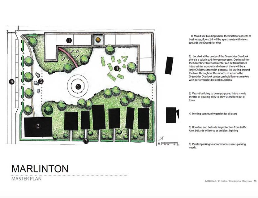 landscape architecture drawing of marlinton